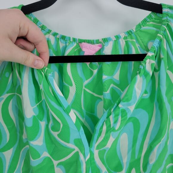 Lilly Pulitzer Finders Keepers Silk Sarabeth Blouse S - Picture 6 of 10